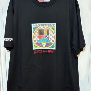 MONOPOLY T SHIRT WITH MATCHING HAT.